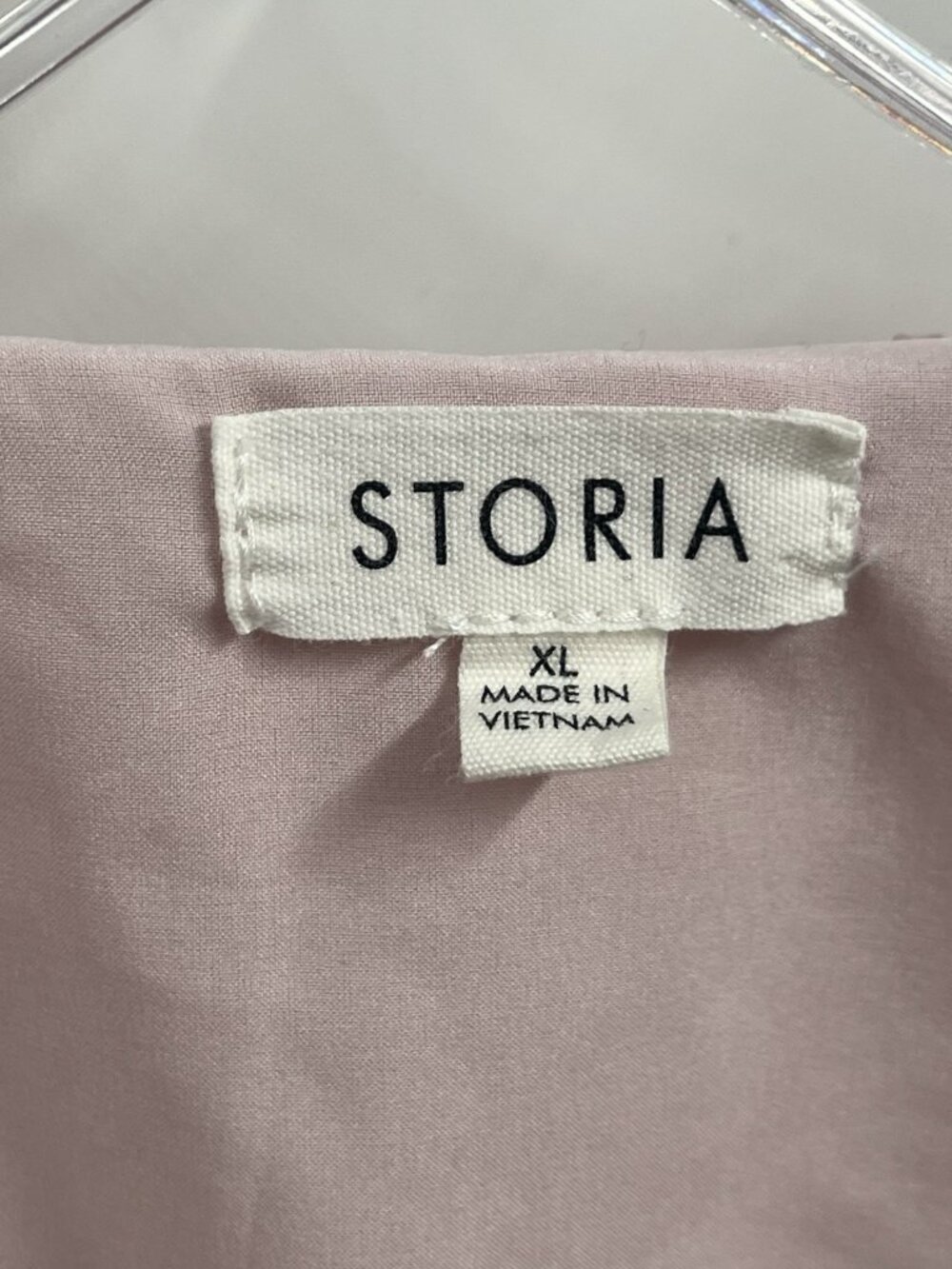 Storia Blush Pink Ruffle Maxi Dress Sz XL Long Sleeve Cottagecore Boho Romantic - Picture 4 of 6